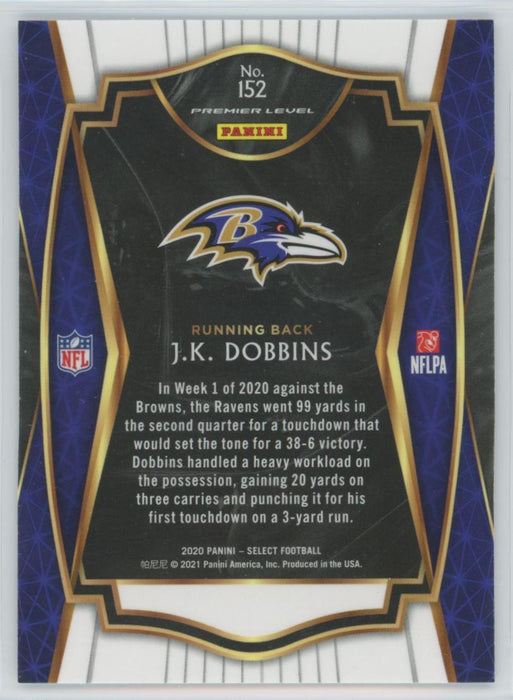 2020 Panini Select Football # 152 J.K. Dobbins RC Baltimore Ravens - Collectible Craze America