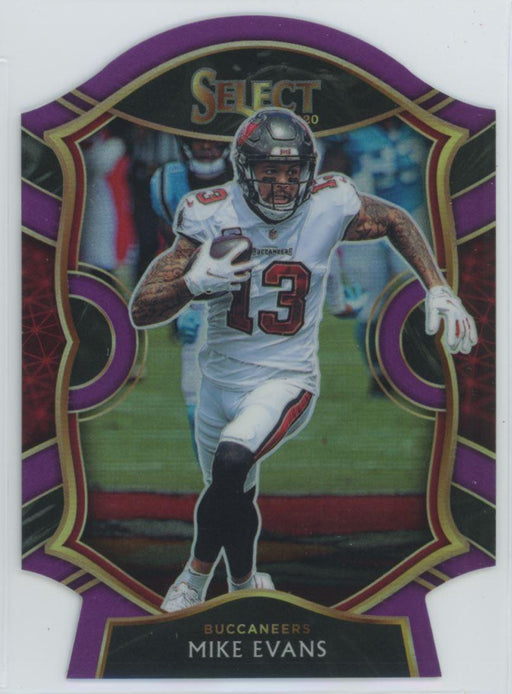 2020 Panini Select Football # 16 Mike Evans Purple Prizm Die-Cut Tampa Bay Buccaneers - Collectible Craze America