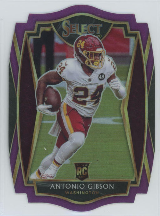 2020 Panini Select Football # 172 Antonio Gibson RC Purple Prizm Die-Cut Washington Football Team - Collectible Craze America