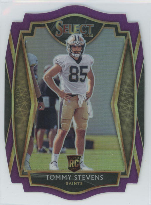 2020 Panini Select Football # 188 Tommy Stevens RC Purple Prizm Die-Cut New Orleans Saints - Collectible Craze America