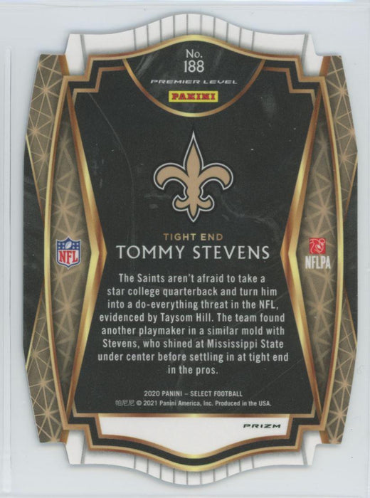 2020 Panini Select Football # 188 Tommy Stevens RC Purple Prizm Die-Cut New Orleans Saints - Collectible Craze America