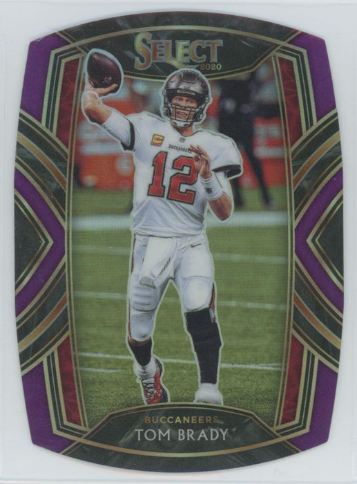 2020 Panini Select Football # 201 Tom Brady Purple Prizm Die-Cut Tampa Bay Buccaneers - Collectible Craze America