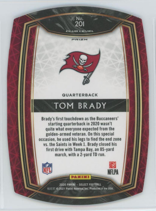 2020 Panini Select Football # 201 Tom Brady Purple Prizm Die-Cut Tampa Bay Buccaneers - Collectible Craze America