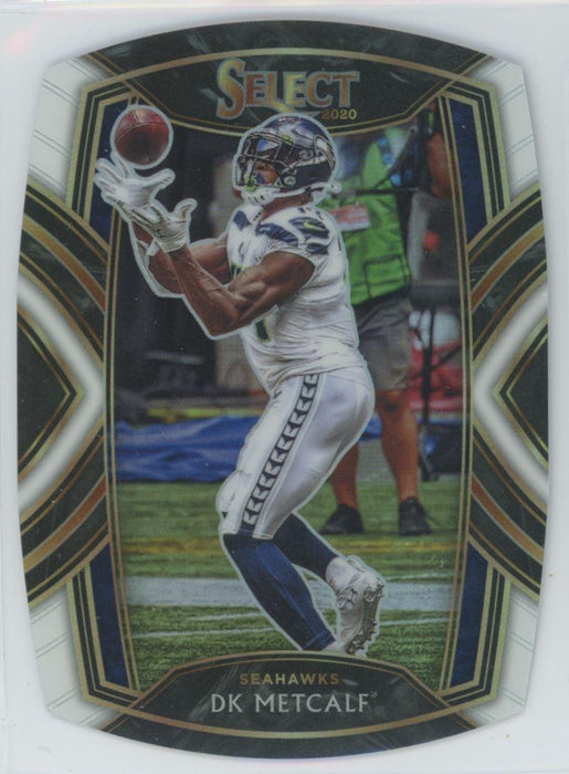 2020 Panini Select Football # 216 DK Metcalf White Prizm Die-Cut Seattle Seahawks - Collectible Craze America