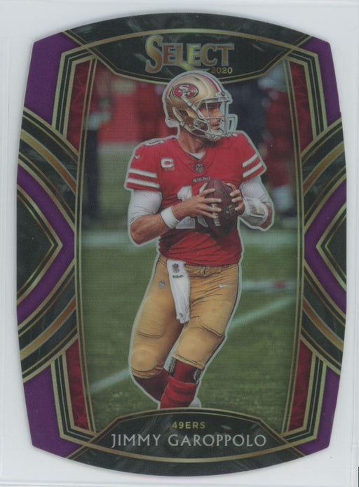 2020 Panini Select Football # 218 Jimmy Garoppolo Purple Prizm Die-Cut San Francisco 49ers - Collectible Craze America