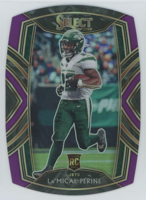 2020 Panini Select Football # 280 La'Mical Perine RC Purple Prizm Die-Cut New York Jets - Collectible Craze America