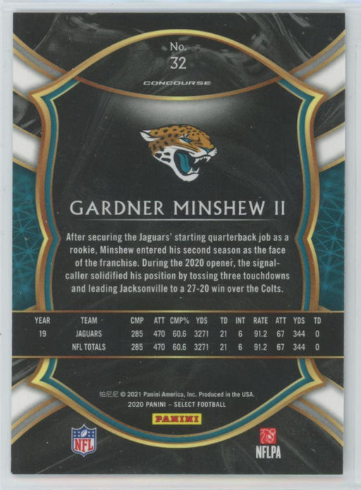 2020 Panini Select Football # 32 Gardner Minshew II Jacksonville Jaguars - Collectible Craze America