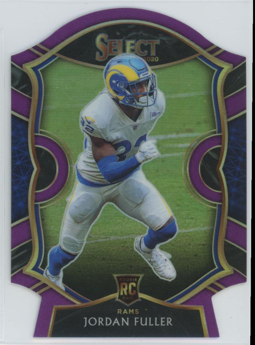 2020 Panini Select Football # 75 Jordan Fuller RC Purple Prizm Die-Cut Los Angeles Rams - Collectible Craze America