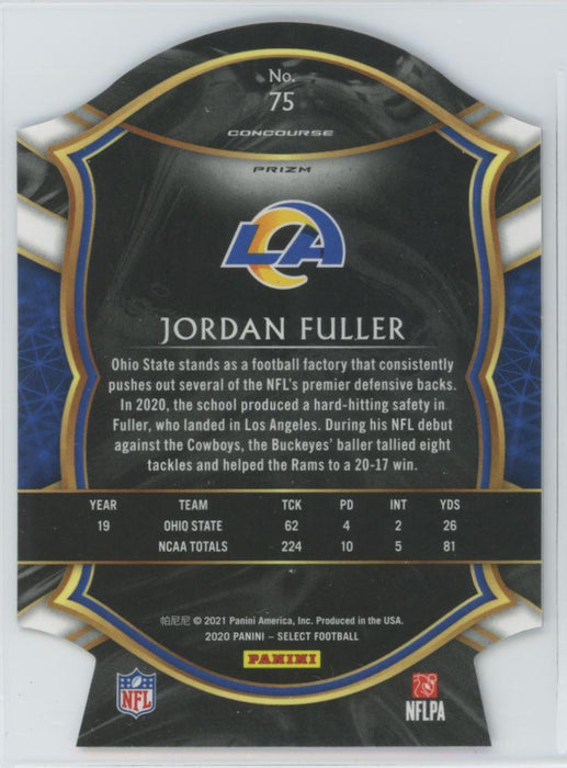 2020 Panini Select Football # 75 Jordan Fuller RC Purple Prizm Die-Cut -  Collectible Craze America