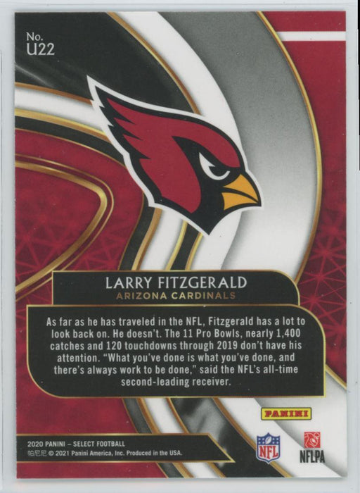 2020 Panini Select Football # U22 Larry Fitzgerald Insert Arizona Cardinals - Collectible Craze America