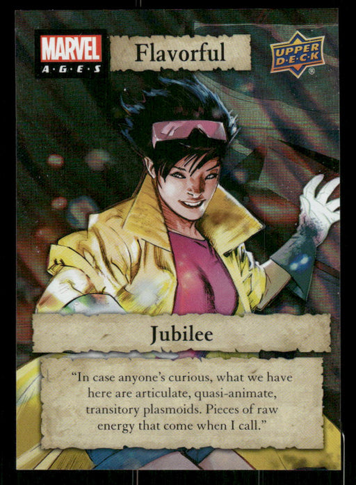 Jubilee 2020 Upper Deck Marvel Ages Flavorful Front of Card