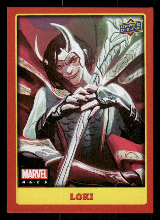 Loki 2020 Upper Deck Marvel Ages Premium Foil High Series Front of Card