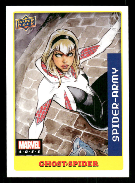 Spider-Gwen 2020 Upper Deck Marvel Ages Premium Stickers Front of Card