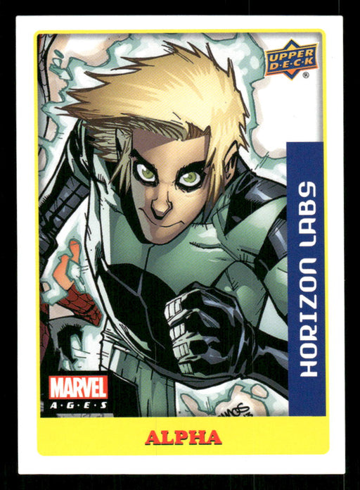 Alpha 2020 Upper Deck Marvel Ages Premium Stickers Front of Card