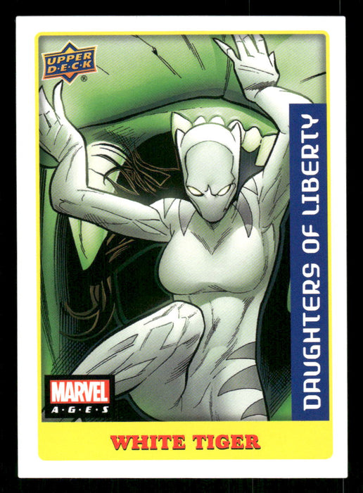 White Tiger 2020 Upper Deck Marvel Ages Premium Stickers Front of Card