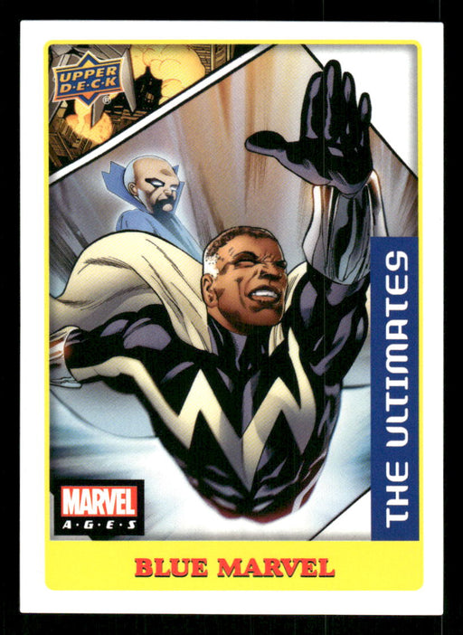 Blue Marvel 2020 Upper Deck Marvel Ages Premium Stickers Front of Card