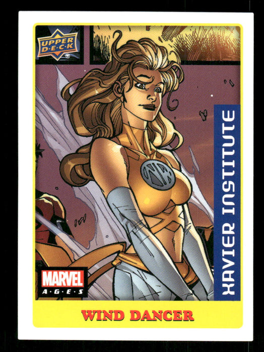 Wind Dancer 2020 Upper Deck Marvel Ages Premium Stickers Front of Card