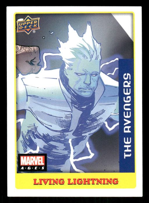 Living Lightning 2020 Upper Deck Marvel Ages Premium Stickers Front of Card