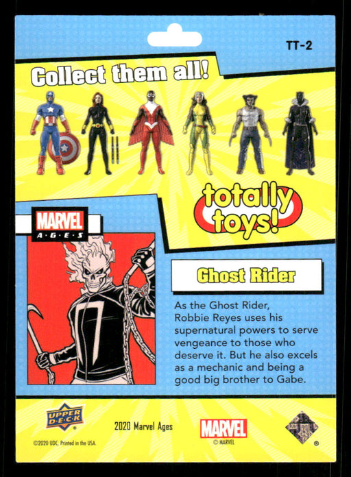 Ghost Rider 2020 Upper Deck Marvel Ages Totally Toys Back of Card