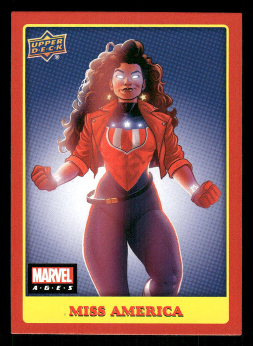 Miss America 2020 Upper Deck Marvel Ages Base Front of Card