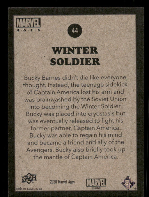 Winter Soldier 2020 Upper Deck Marvel Ages Base Back of Card