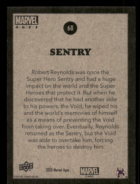 Sentry 2020 Upper Deck Marvel Ages Base Back of Card