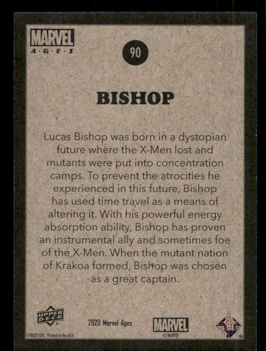 Bishop 2020 Upper Deck Marvel Ages Base Back of Card