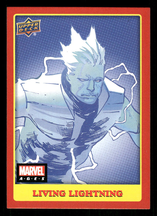 Living Lightning 2020 Upper Deck Marvel Ages Base Front of Card