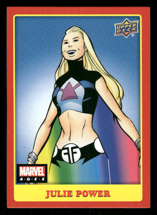 Julie Power 2020 Upper Deck Marvel Ages Base Front of Card