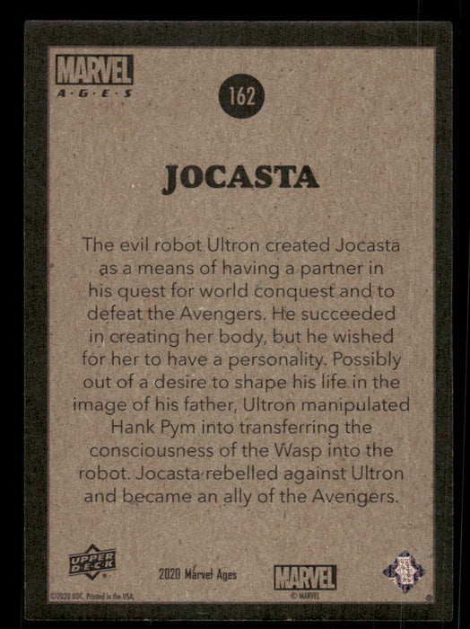 Jocasta 2020 Upper Deck Marvel Ages Base Back of Card