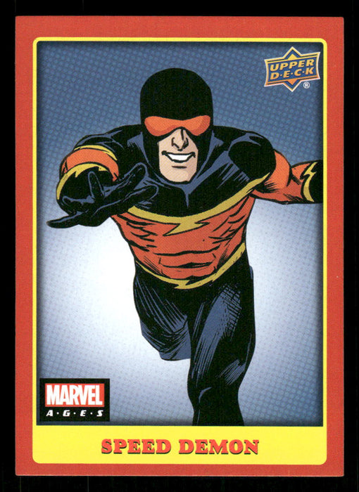 Speed Demon 2020 Upper Deck Marvel Ages Base Front of Card