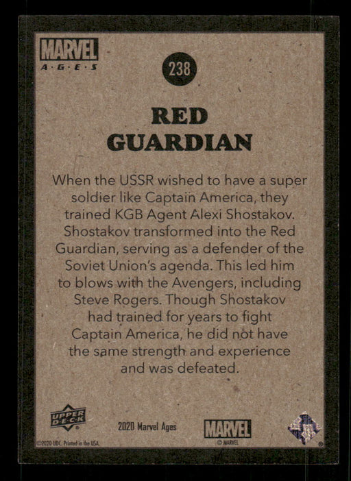 Red Guardian 2020 Upper Deck Marvel Ages Base Back of Card