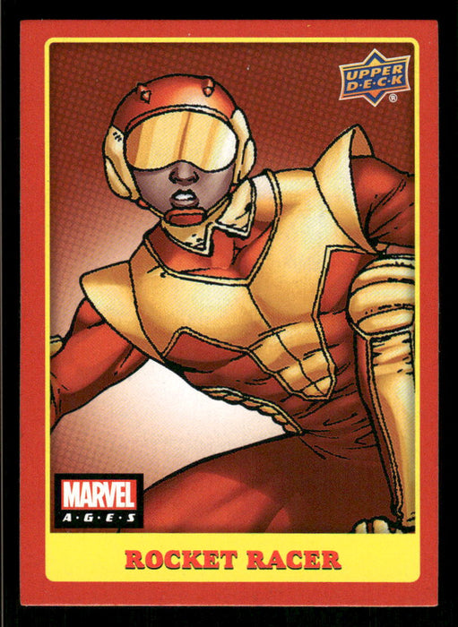 Rocket Racer 2020 Upper Deck Marvel Ages Base Front of Card