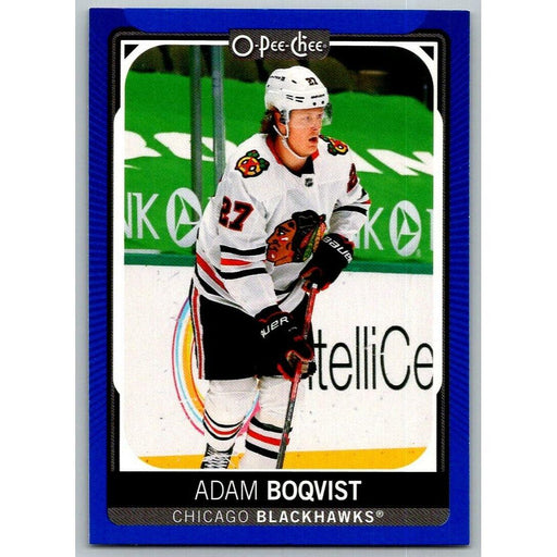 2021-22 O-Pee-Chee Blue Border (UD OPC) Adam Boqvist Chicago Blackhawks #384 - Collectible Craze America