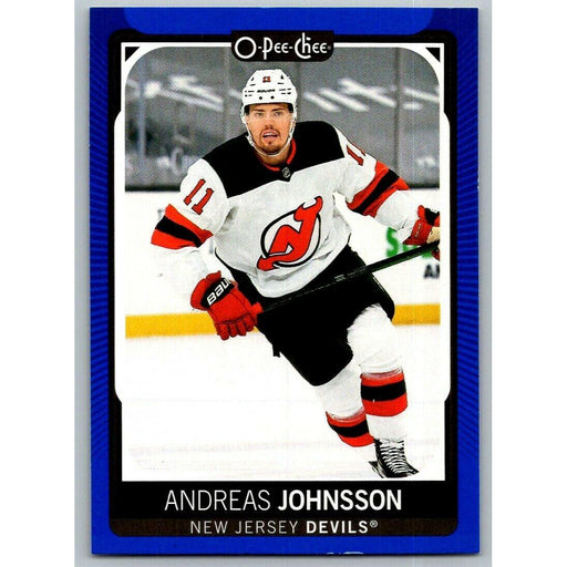 2021-22 O-Pee-Chee Blue Border (UD OPC) Andreas Johnsson New Jersey Devils #186 - Collectible Craze America