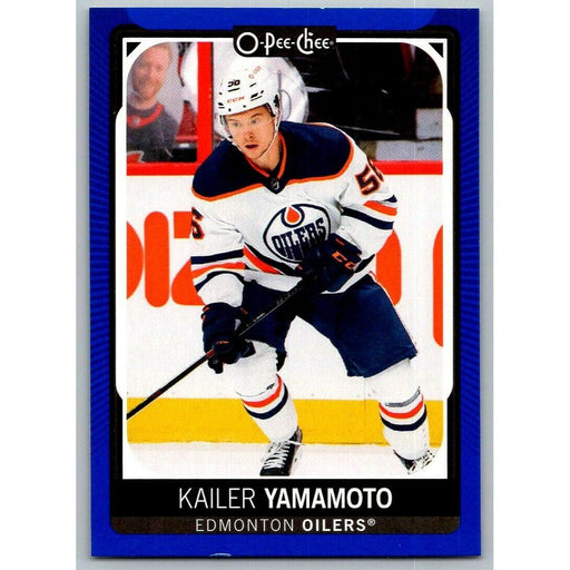 2021-22 O-Pee-Chee Blue Border (UD OPC) Kailer Yamamoto Edmonton Oilers #293 - Collectible Craze America