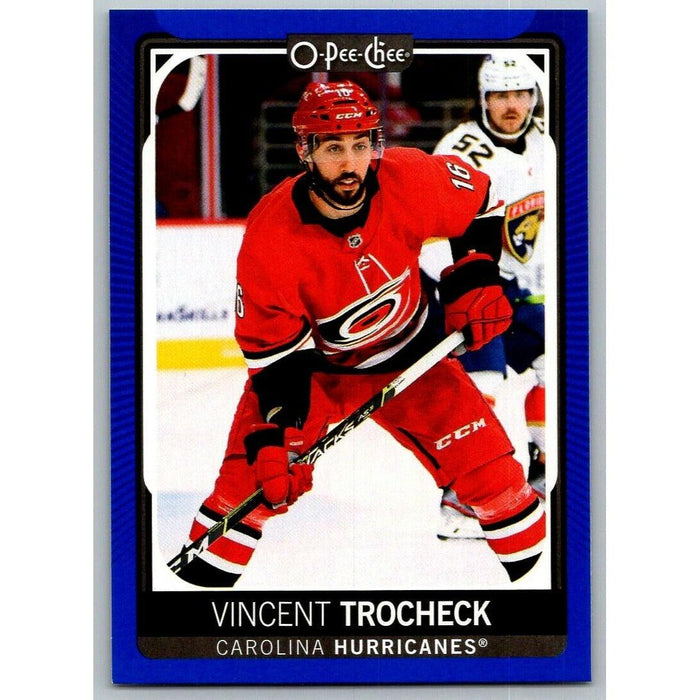 2021-22 O-Pee-Chee Blue Border (UD OPC) Vincent Trocheck Carolina Hurricanes - Collectible Craze America