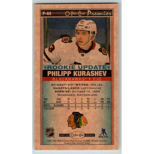 2021-22 O-Pee-Chee Premier Tallboys (Upper Deck OPC) Philipp Kurashev Chicago - Collectible Craze America