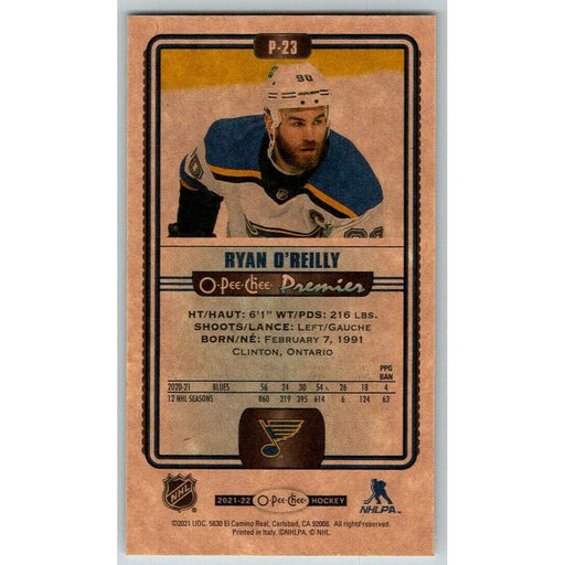 2021-22 O-Pee-Chee Premier Tallboys (Upper Deck OPC) Ryan O'Reilly St. Louis - Collectible Craze America