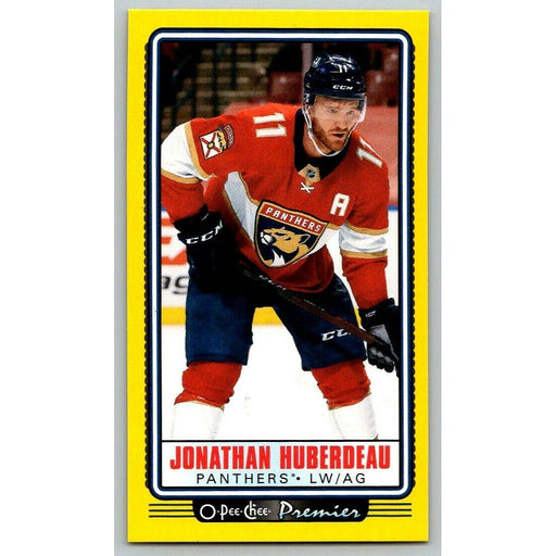 2021-22 O-Pee-Chee Premier Tallboys Yelllow Border (UD OPC) Jonathan Huberdeau - Collectible Craze America