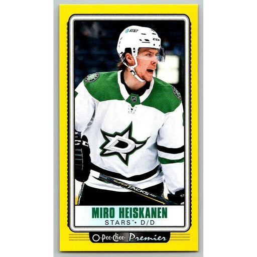 2021-22 O-Pee-Chee Premier Tallboys Yelllow Border (UD OPC) Miro Heiskanen - Collectible Craze America