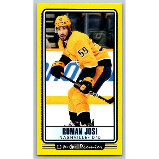 2021-22 O-Pee-Chee Premier Tallboys Yelllow Border (UD OPC) Roman Josi Nashville - Collectible Craze America