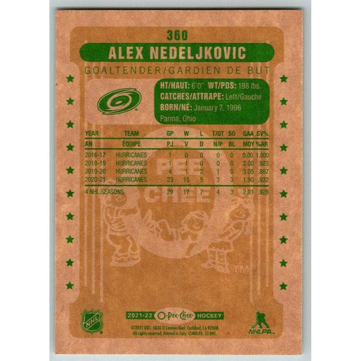 2021-22 O-Pee-Chee Retro (Upper Deck OPC) Alex Nedeljkovic Carolina Hurricanes - Collectible Craze America
