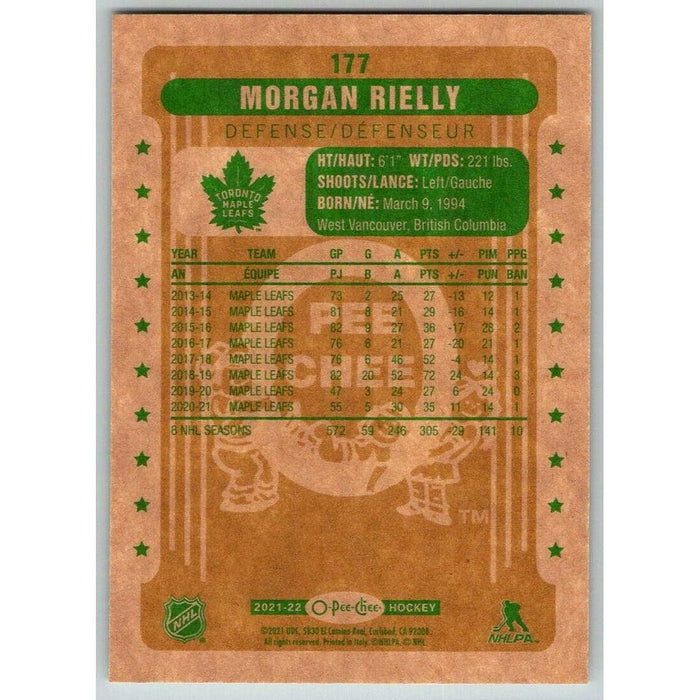 2021-22 O-Pee-Chee Retro (Upper Deck OPC) Morgan Rielly Toronto Maple Leafs #177 - Collectible Craze America