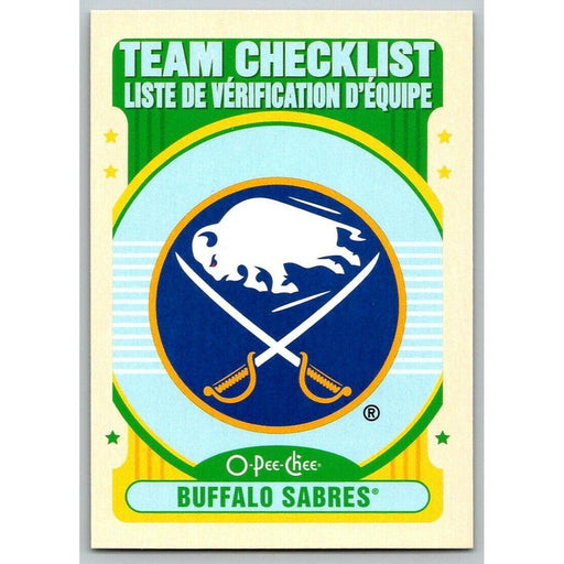 2021-22 O-Pee-Chee Retro (Upper Deck OPC) Team Checklist Buffalo Sabres #554 - Collectible Craze America