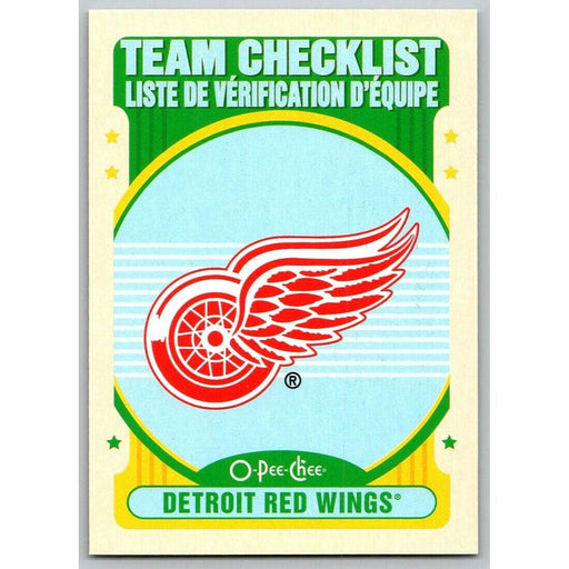 2021-22 O-Pee-Chee Retro (Upper Deck OPC) Team Checklist Detroit Red Wings #561 - Collectible Craze America
