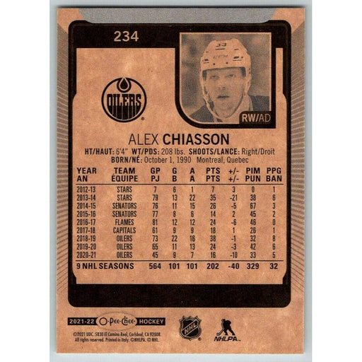 2021-22 O-Pee-Chee (Upper Deck OPC) Alex Chiasson Edmonton Oilers #234 - Collectible Craze America