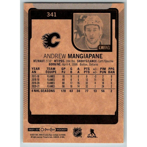 2021-22 O-Pee-Chee (Upper Deck OPC) Andrew Mangiapane Calgary Flames #341 - Collectible Craze America