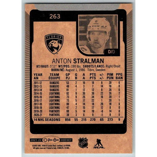 2021-22 O-Pee-Chee (Upper Deck OPC) Anton Stralman Florida Panthers #263 - Collectible Craze America