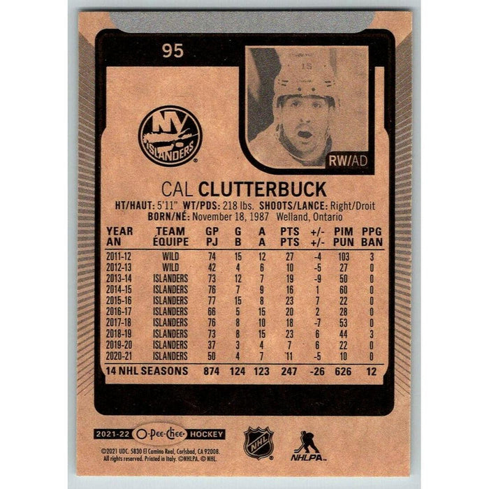 2021-22 O-Pee-Chee (Upper Deck OPC) Cal Clutterbuck New York Islanders #95 - Collectible Craze America